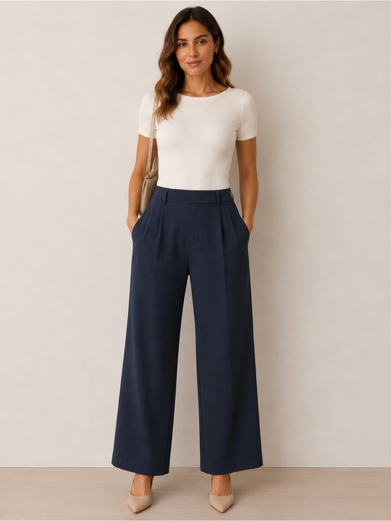 HALARA Pants - NWT HALARA Wide Leg Stretch Work Pants Black XL Regular